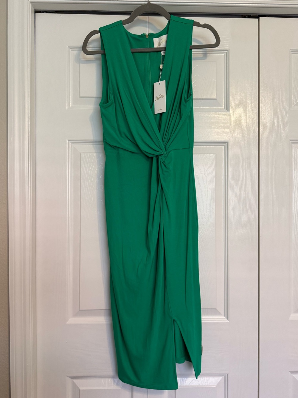 LILLY PULITZER: Odella V-Neck Midi Dress; Brazilian Green, Medium